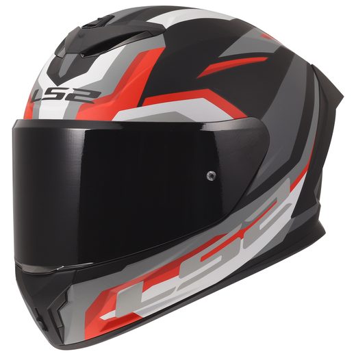LS2 HELMETS LS2 FF820 RAPID III HYPER BLACK RED