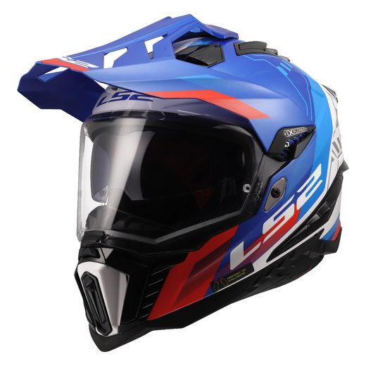 LS2 HELMETS LS2 MX701 EXPLORER HEXA WHITE BLUE RED-06