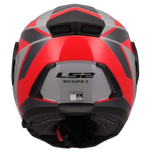 LS2 HELMETS LS2 FF902 SCOPE II OXYD GREY RED-06