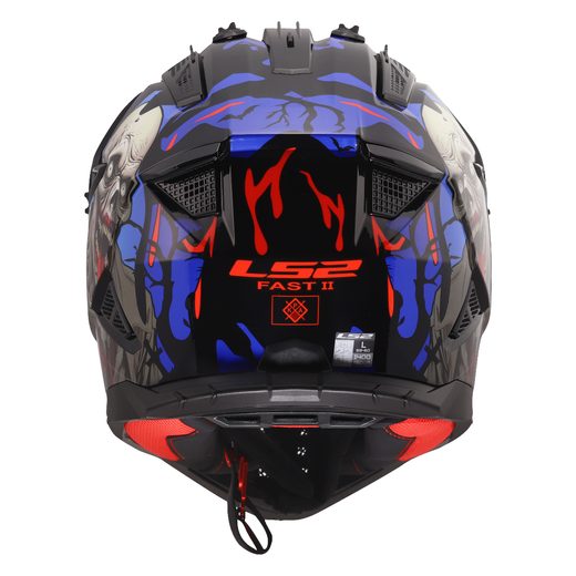 LS2 HELMETS LS2 MX708 FAST II ZOMBIE II BLACK RED BLUE-06