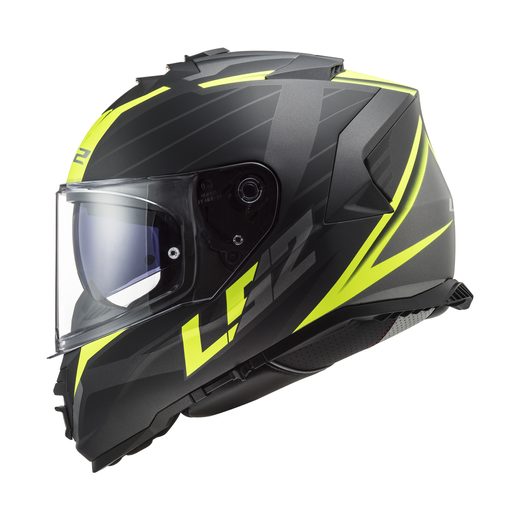 LS2 PŘILBA FF800 STORM NERVE MATT BLACK/H-V YELLOW