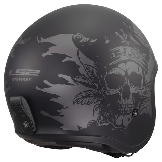 LS2 HELMETS LS2 OF599 SPITFIRE II WILLY BLACK GREY-06