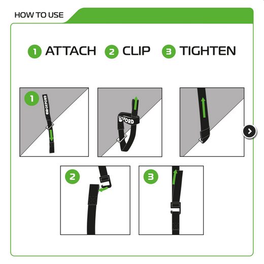 OXFORD ZAVAZADLOVÉ POPRUHY ATLAS G-HOOK 26MM X 2,0M BLACK
