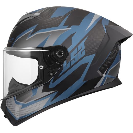LS2 HELMETS LS2 FF820 RAPID III XTREM BLACK BLUE PETROL