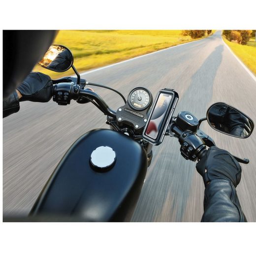 INTERPHONE UNIVERZÁLNÍ VODĚODOLNÉ POUZDRO INTERPHONE ARMOR PRO, ÚCHYT NA ŘÍDÍTKA QUIKLOX, MAX. 6,5" BLACK