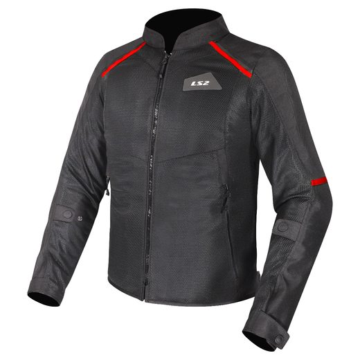 LS2 HELMETS LS2 BREEZE MAN JACKET BLACK RED