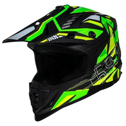 CROSS HELMET IXS IXS363 2.0 X12045 BLACK MATT-YELLOW FLUO-GREEN FLUO XS