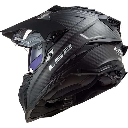 LS2 HELMETS LS2 MX701 EXPLORER C SOLID MATT CARBON