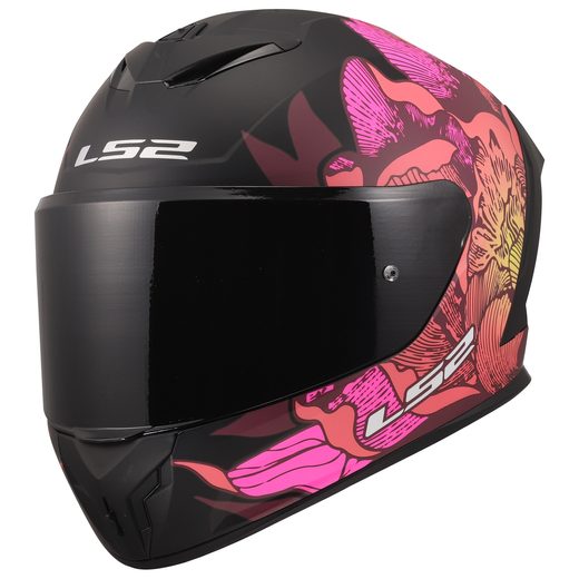 LS2 HELMETS LS2 FF820 RAPID III POPPIES II BLACK PINK