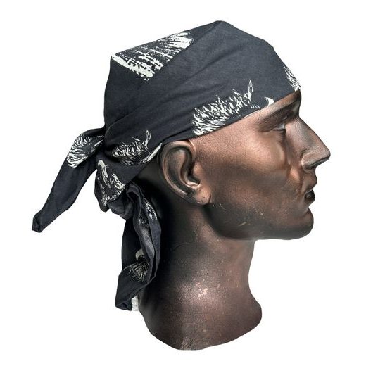 BIKERSMODE ŠÁTEK BAVLNA OREL BLACK