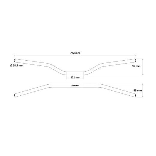 ŘÍDÍTKA ACCOSSATO ALUMINIUM, 28.5 MM ORANŽOVÁ