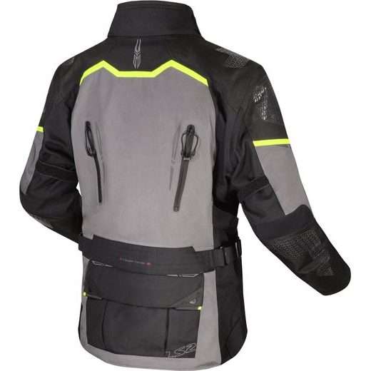 LS2 HELMETS LS2 APOLLO MAN JACKET BLACK DARK GREY H-V YELLOW