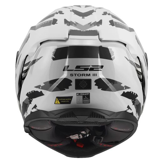 LS2 HELMETS LS2 FF818 STORM III KAOS WHITE GREY