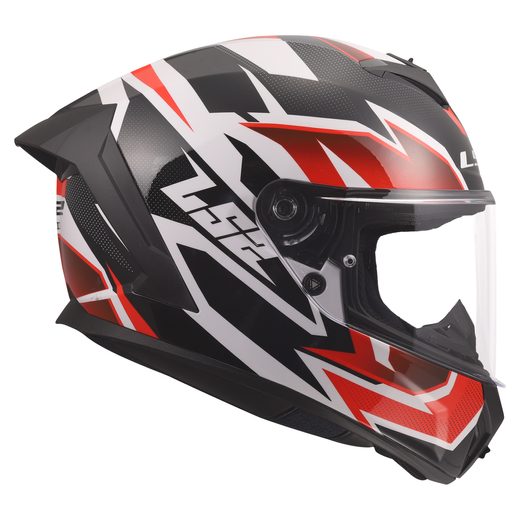 LS2 HELMETS LS2 FF820 RAPID III XTREM WHITE BLACK RED