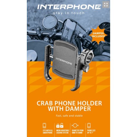 INTERPHONE DRŽÁK NA TELEFON CRAB S ANTIVIBRACÍ