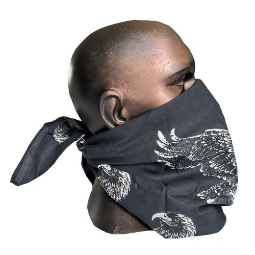 BIKERSMODE ŠÁTEK BAVLNA OREL BLACK