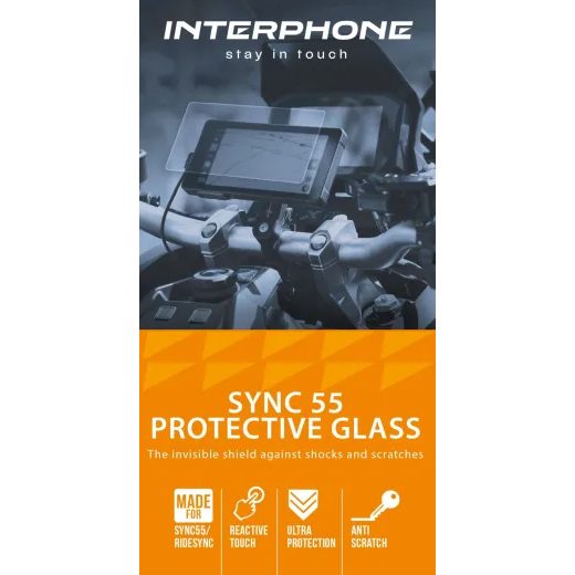 INTERPHONE DISPLEJ RIDESYNC – ZRCADLENÍ NA MOTORKU S CHRANNÝM SKLEM