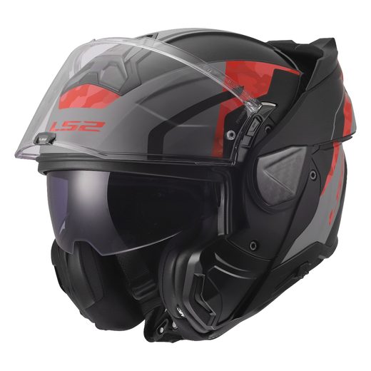 LS2 HELMETS LS2 FF910 ADVANT II GLIDE BLACK GREY RED