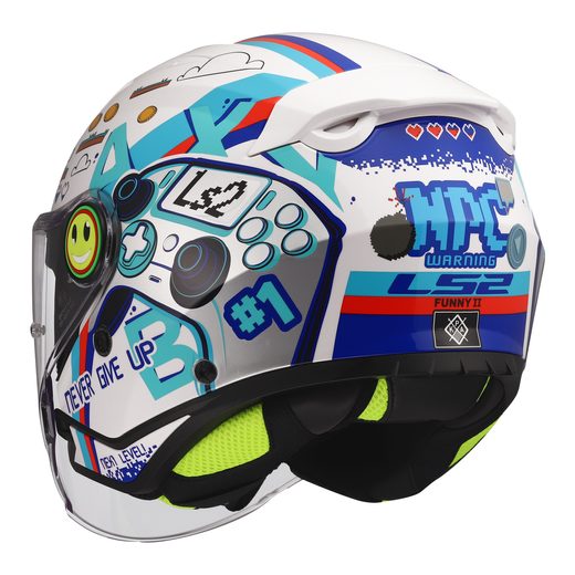 LS2 HELMETS LS2 OF622 FUNNY II NEXT LEVEL WHITE
