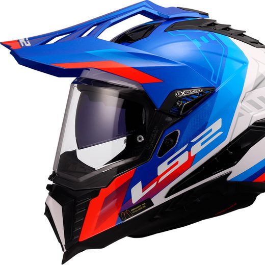 LS2 HELMETS LS2 MX701 EXPLORER HEXA WHITE BLUE RED-06