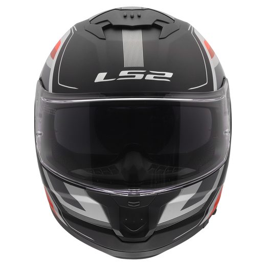 LS2 HELMETS LS2 FF808 STREAM II VINTAGE BLACK GREY RED-06