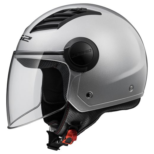 LS2 HELMETS LS2 OF562 AIRFLOW GLOSS SILVER LONG