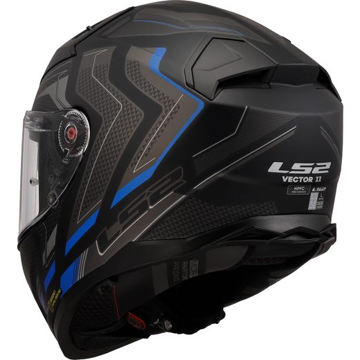 LS2 HELMETS LS2 FF811 VECTOR II ALIZER M.BLACK BLUE-06