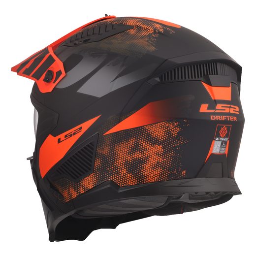 LS2 HELMETS LS2 OF606 DRIFTER GAS GREY ORANGE-06