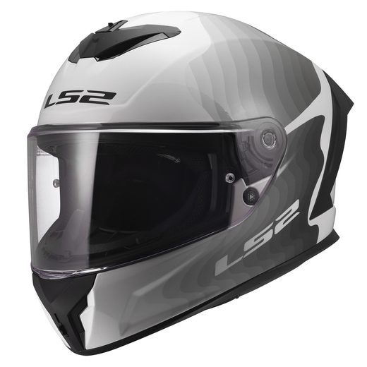 LS2 HELMETS LS2 FF820 RAPID III FLOW WHITE GREY