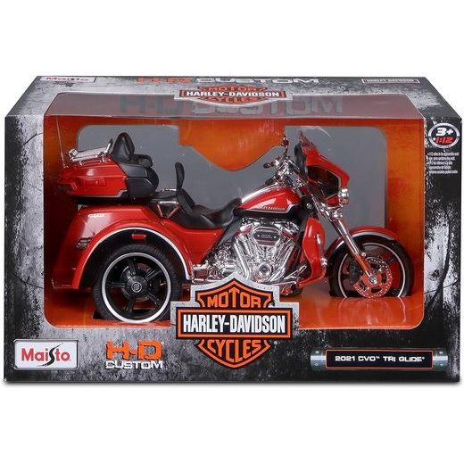 MAISTO HARLEY-DAVIDSON 2021 CVO TRI GLIDE ORANGE 1:12