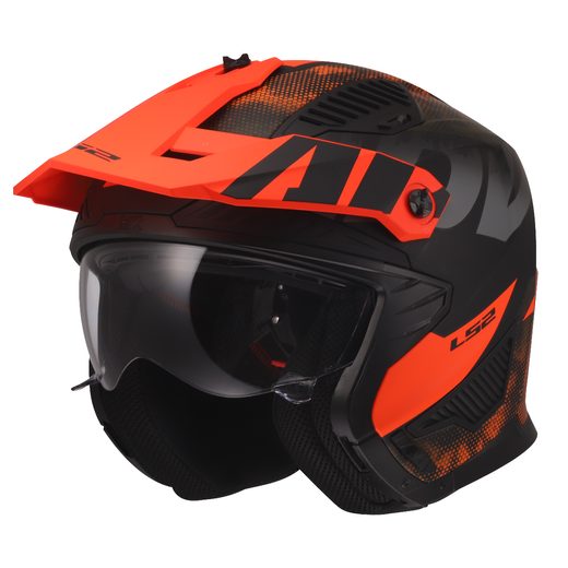 LS2 HELMETS LS2 OF606 DRIFTER GAS GREY ORANGE-06