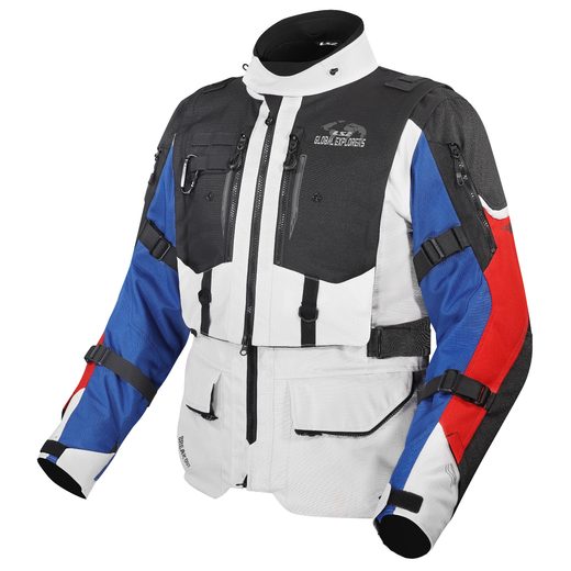 LS2 HELMETS LS2 BREAKOUT MAN JACKET GREY BLUE RED