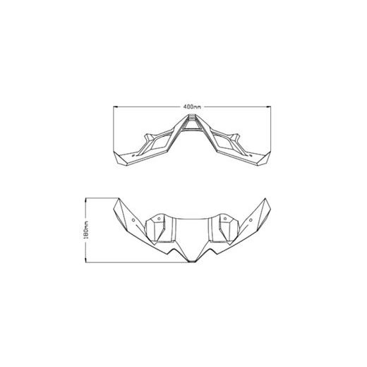 FRONT SPOILER PUIG NAKED 20626J MATNÁ ČERNÁ