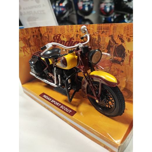 NEWRAY INDIAN SPORT SCOUT 34 PURPLE/YELLOW 1:12
