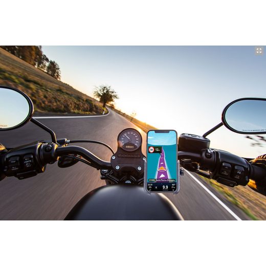 CELLULARLINE RIDER STEEL UNIVERZÁLNÍ HLINÍKOVÝ DRŽÁK MOBILNÍHO TELEFONU NA ŘÍDÍTKA PRO MOTORKU I KOLO BLACK