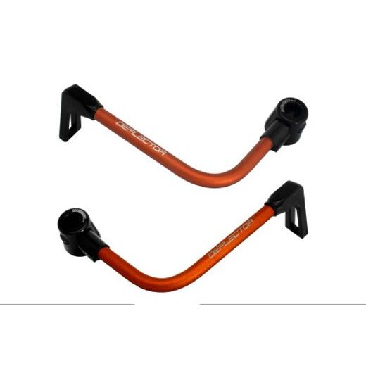 LEVER GUARD ACCOSSATO WITH ORANGE HOSE AND JOINT RIGHT + LEFT, ALUMINIUM