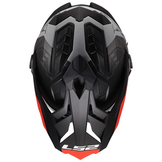 LS2 HELMETS LS2 MX701 EXPLORER HEXA BLACK RED GREY-06
