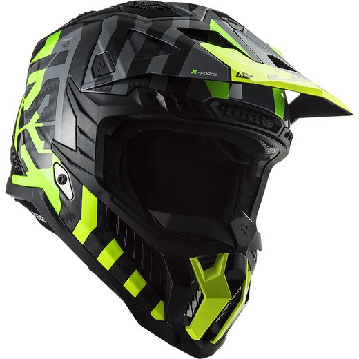 LS2 HELMETS LS2 MX703 C X-FORCE BARRIER H-V YELLOW GREEN-06