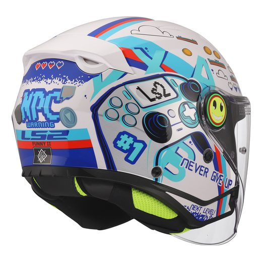 LS2 HELMETS LS2 OF622 FUNNY II NEXT LEVEL WHITE