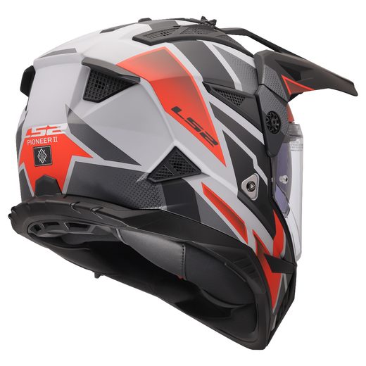 LS2 HELMETS LS2 MX702 PIONEER II BLOCK GREY RED-06