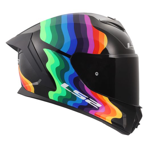 LS2 HELMETS LS2 FF820 RAPID III FLOW BLACK MULTI