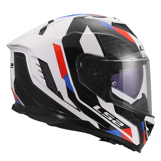 LS2 HELMETS LS2 FF818 STORM III SPORTY WHITE BLUE RED 3XL