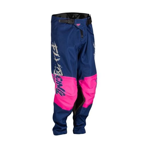 FLY RACING DĚTSKÉ KALHOTY KINETIC KHAOS - USA 2023 PINK/BLUE