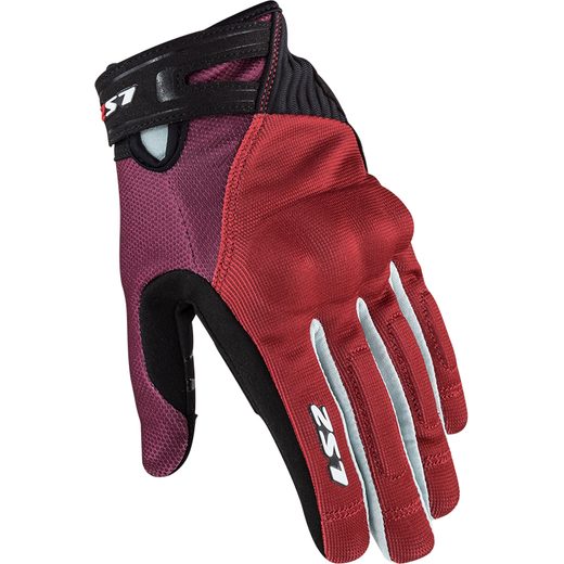 LS2 HELMETS LS2 DART 2 LADY GLOVES BLACK RED GREY