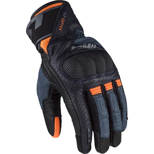 LS2 HELMETS LS2 AIR RAPTOR MAN GLOVES DARK BLUE H-V ORANGE
