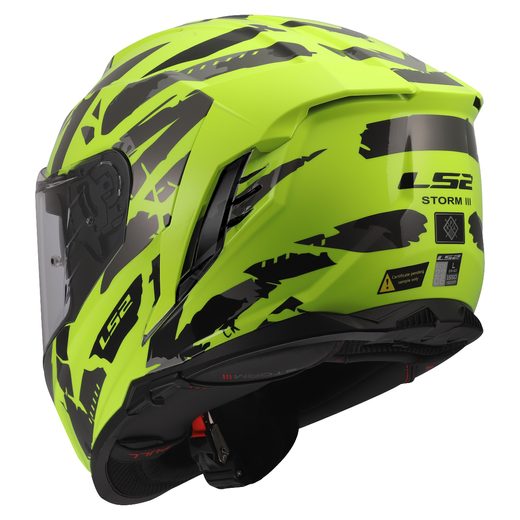 LS2 HELMETS LS2 FF818 STORM III KAOS H-V YELLOW