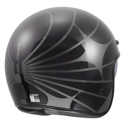 LS2 HELMETS LS2 OF601 BOB II COSMIC BLACK GREY-06