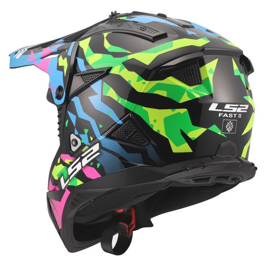 LS2 HELMETS LS2 MX708 FAST II GROTESK BLUE PINK GREEN-06