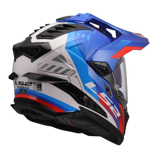 LS2 HELMETS LS2 MX701 EXPLORER HEXA WHITE BLUE RED-06