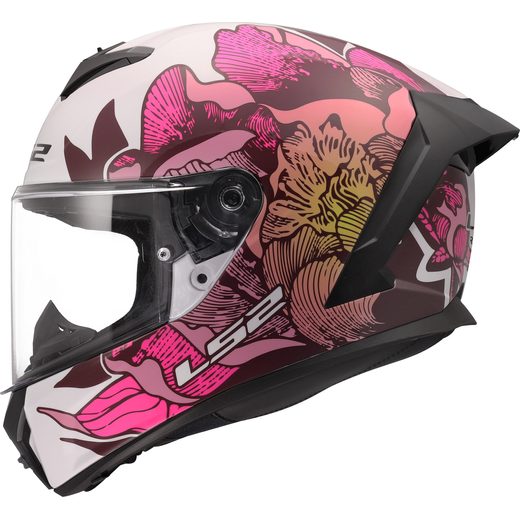 LS2 HELMETS LS2 FF820 RAPID III POPPIES II WHITE PINK